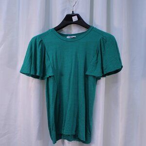 Elegant Teal Short Sleeve Women's Top